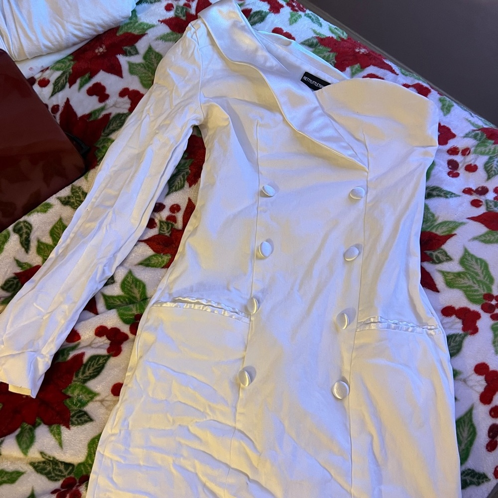 BUTTON MINI BLAZER DRESS